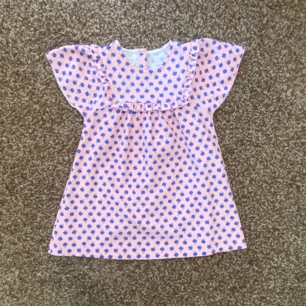 Zara Pink and Purple Polka Dot Dress
